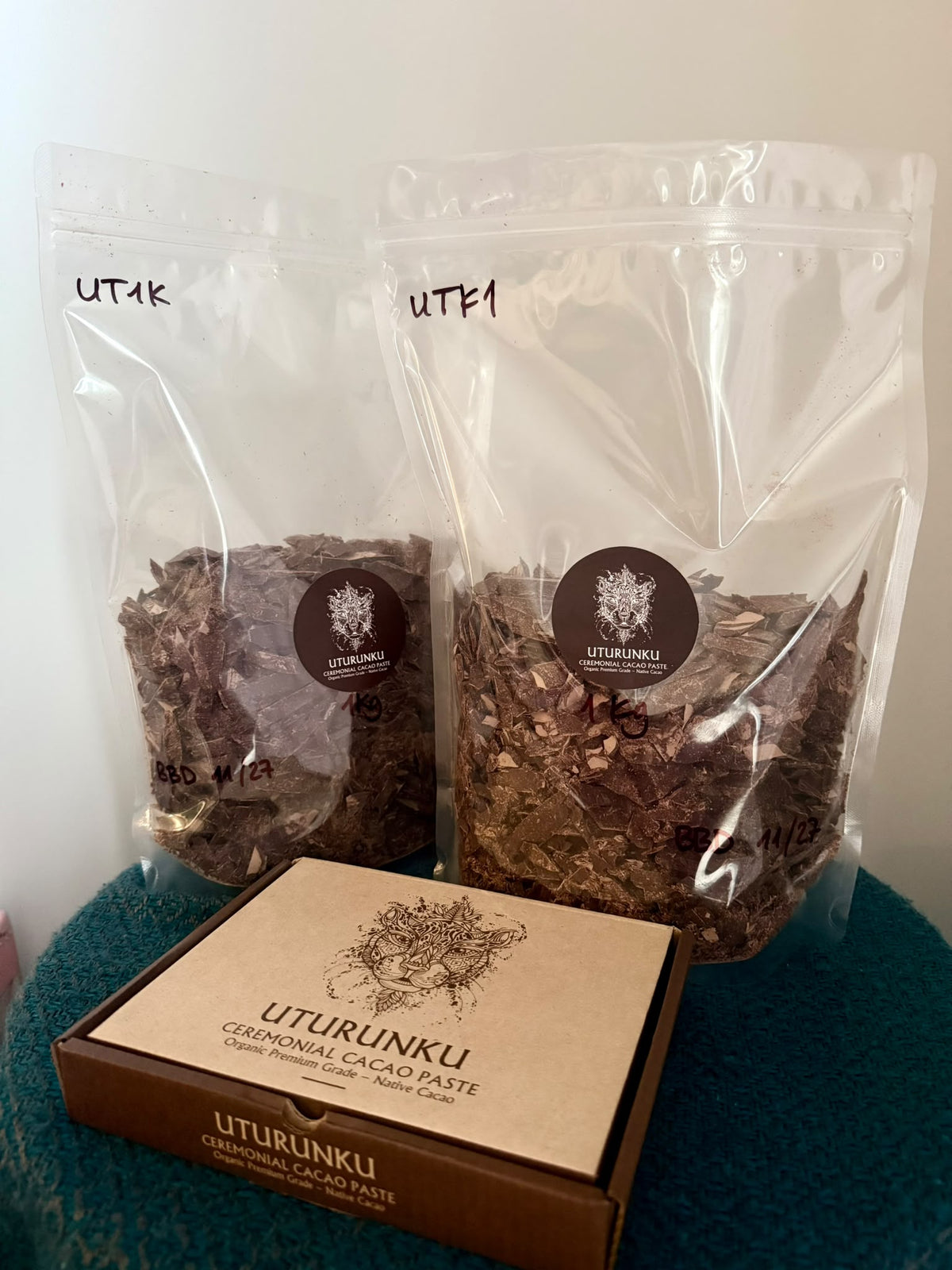 Shaved Uturunku (Jaguar) Ceremonial Cacao Paste - 1kg (Seconds)