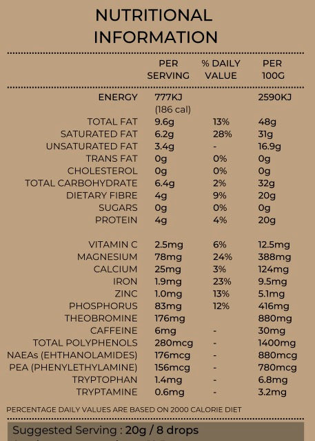 Organic Premium Cacao Butter Drops - 250g