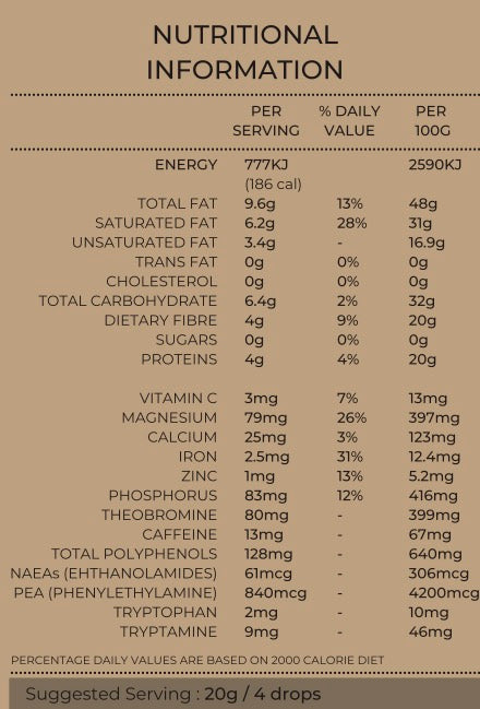 ORGANIC UTURUNKU CEREMONIAL CACAO PASTE DROPS - 250G OR 2KG